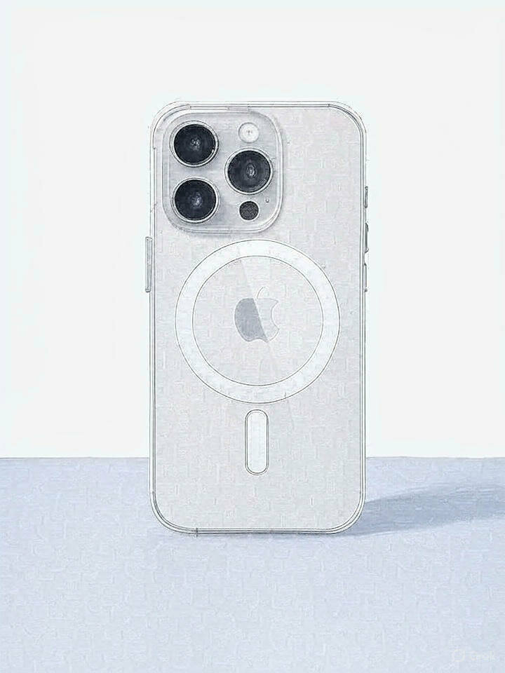 Премиум Чехол UMBOS, для iPhone 16 Pro, прозрачный, magsafe