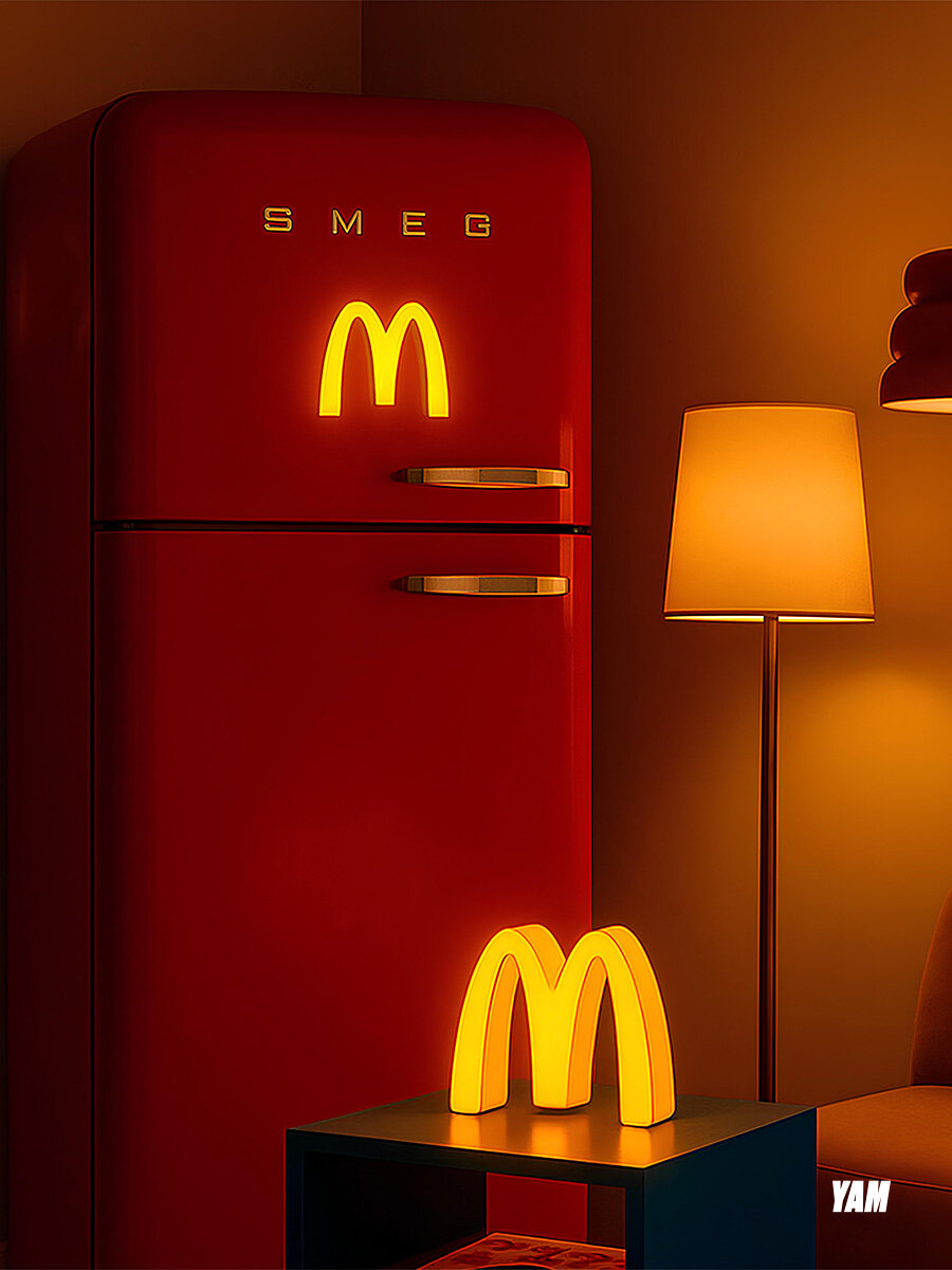 Ночник детский беспроводной McDonald's/Мак ночник yam, желтый — фото 1