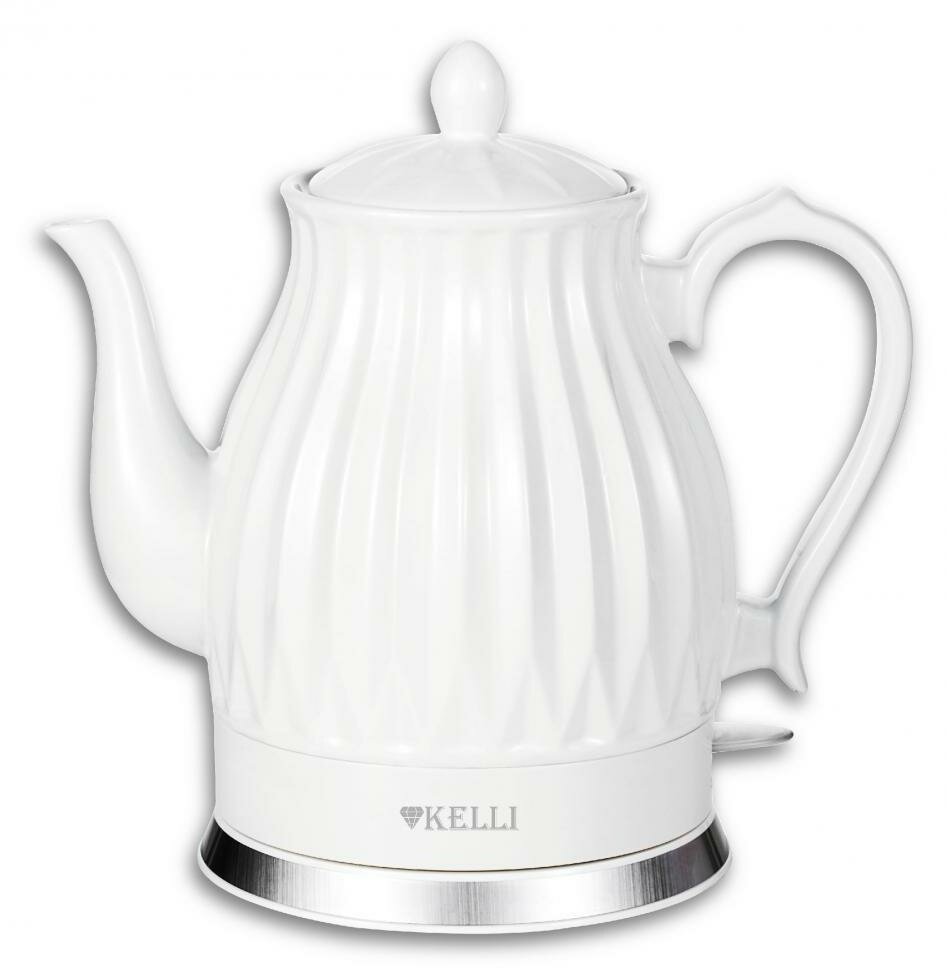 Электрический чайник KELLI KL-1810 объем 2 л мощность 2400 Вт белый