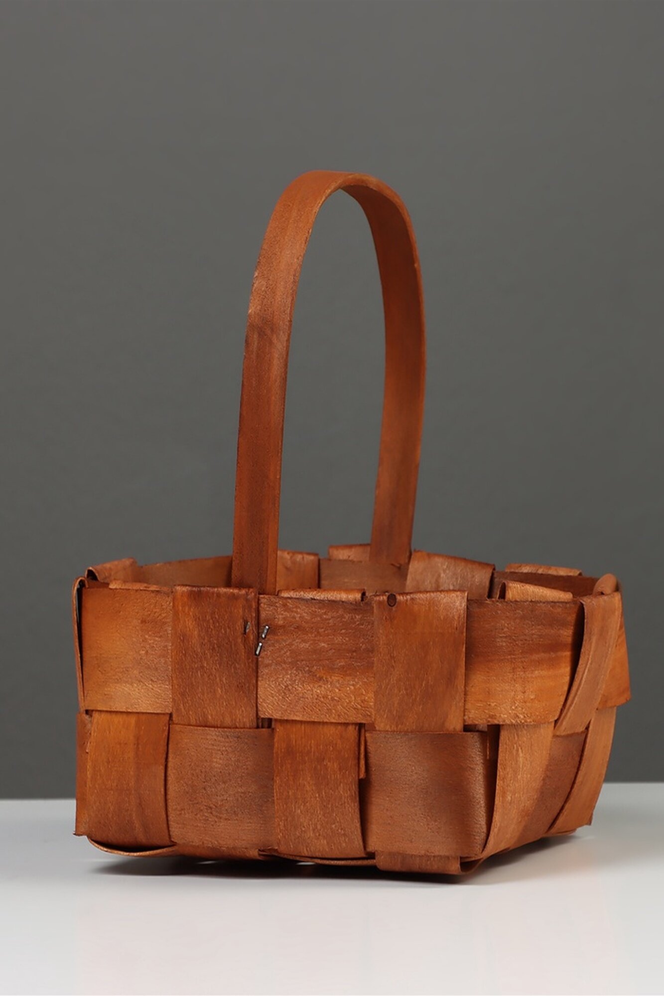 Корзина плетёная 23×16×8 см ручка h=12 см ива натуральный цвет