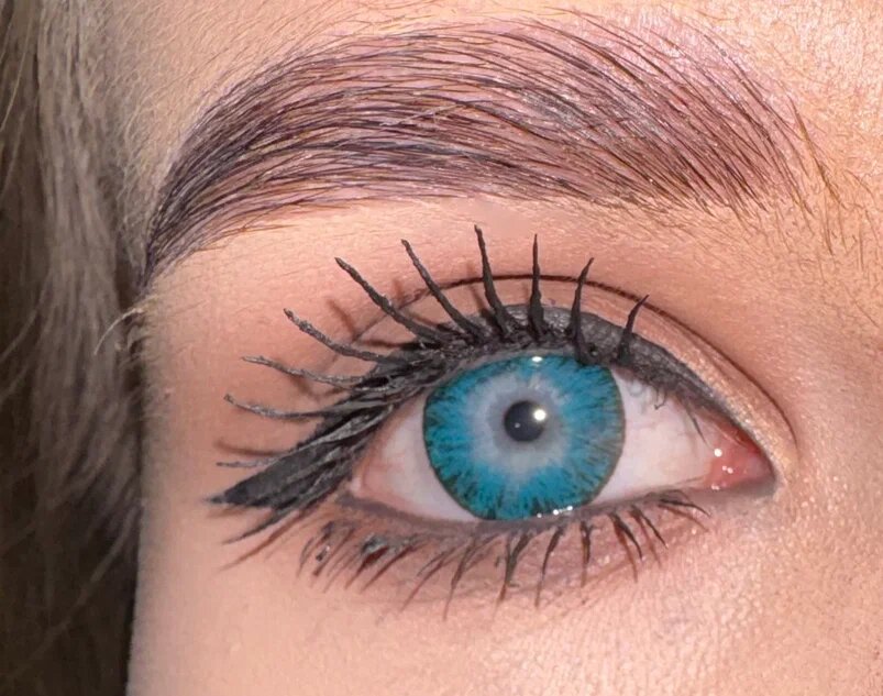 MARINE BLUE -1.50 Контактные линзы для зрения, голубые, BC 8.6, DIA14.2, 12 месяцев — фото 1