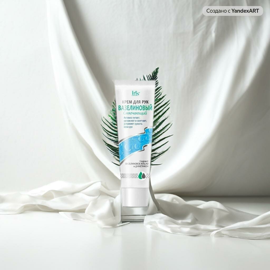 Iris Cosmetic Крем для рук вазелиновый смягчающий и увлажняющий, устраняет сухость кожи рук, 100 мл
