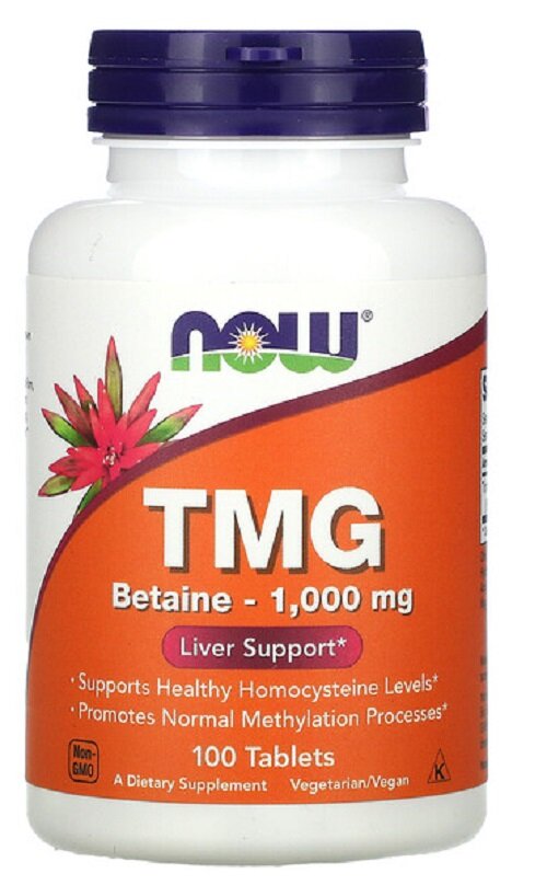Добавка для иммунитета NOW "TMG Betaine", бетаин, таблетки, 100 шт.