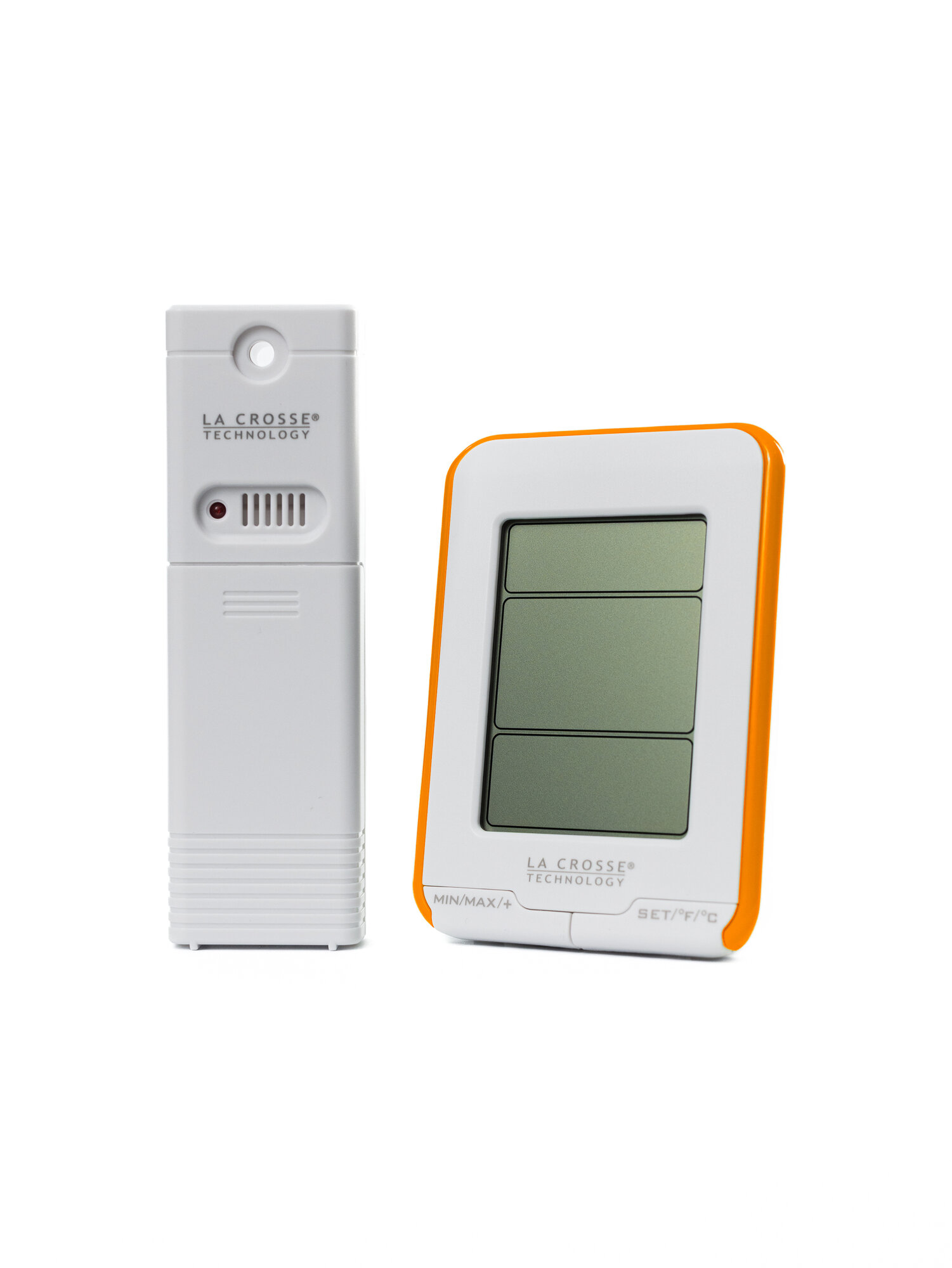 Термометр LaCrosse WS6810 (оранжевый ) с наружным датчиком (совместимый датчик WSTX141-BV4)
