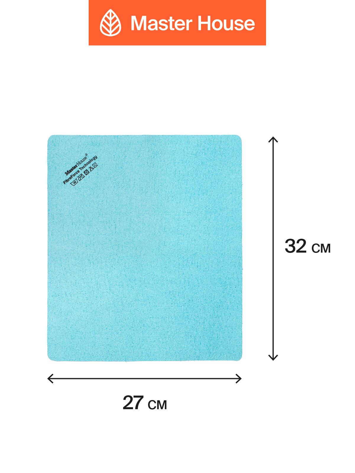 Салфетки для уборки Master House стекол и зеркал из микрофибры с ПВА покрытием — фото 1