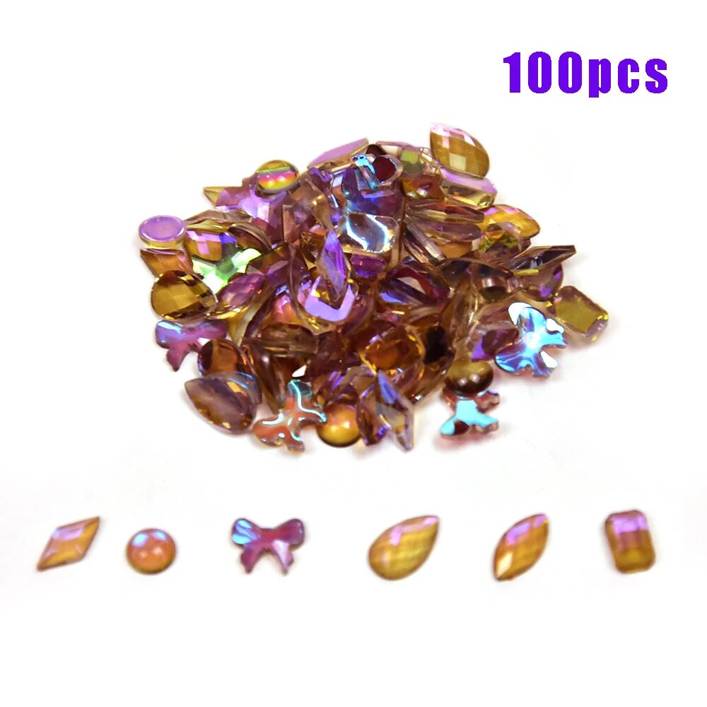 MAFANAILS 3D стразы для ногтей 100шт JZ074-Mix05(100pcs)