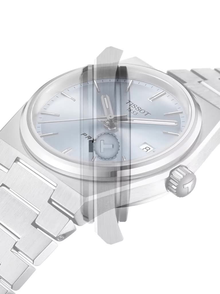 Наручные часы TISSOT, серебристый/голубой — фото 1