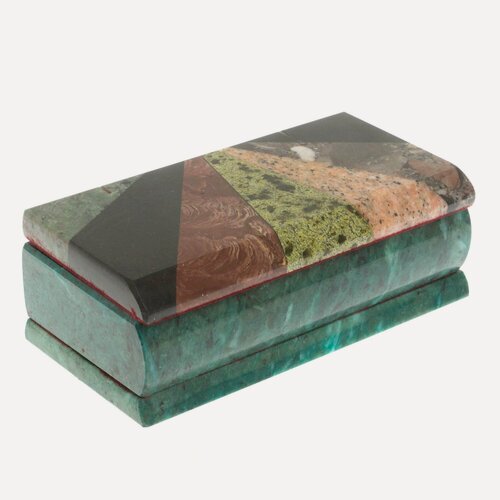 Изображение товара Шкатулка из камня Мозаика 14х7х5,5 см 129754