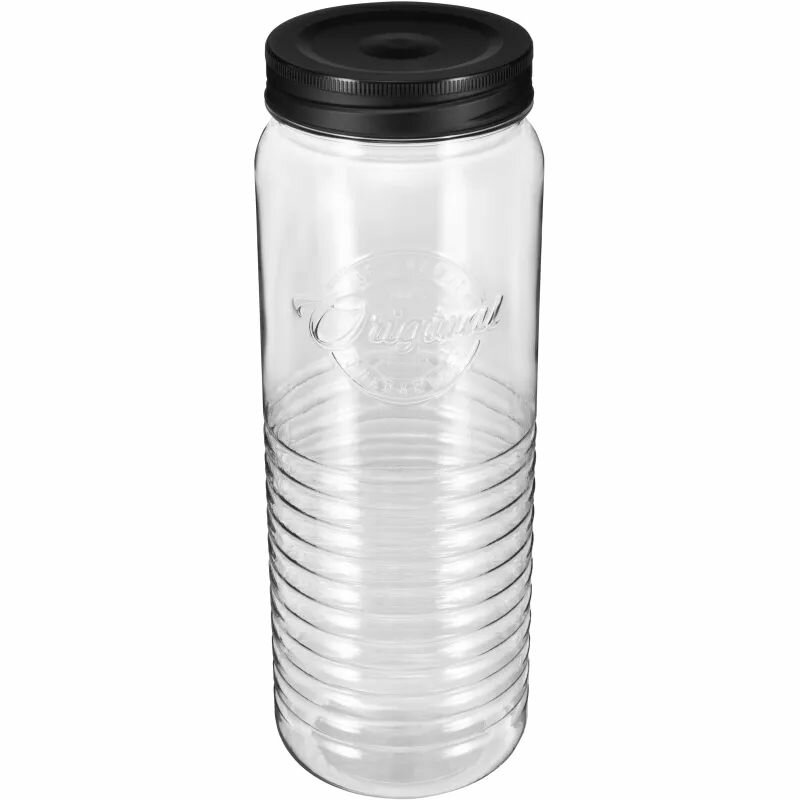 Банка круглая с эмбоссингом original черная 2 л