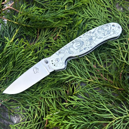 Складной нож Steelclaw Крыса Самурай сталь VG10, рукоять белый G10. Лимитированная версия номера: №1-№259