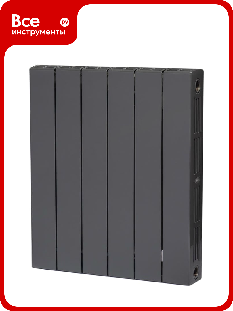 Биметаллический радиатор RIFAR SUPReMO 500 Титан 06 секц. бок. R-SU-500-06-TI