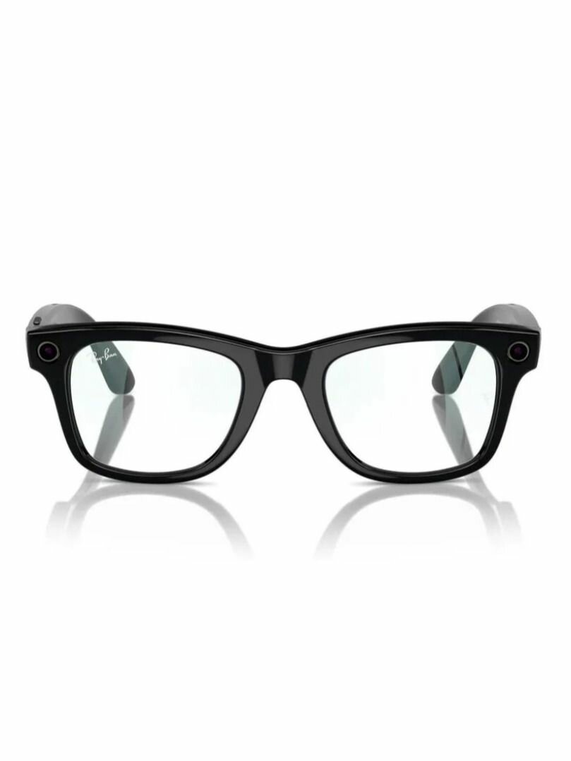Ray-Ban Met - Wayfarer - прозрачные линзы, черная глянцевая оправа