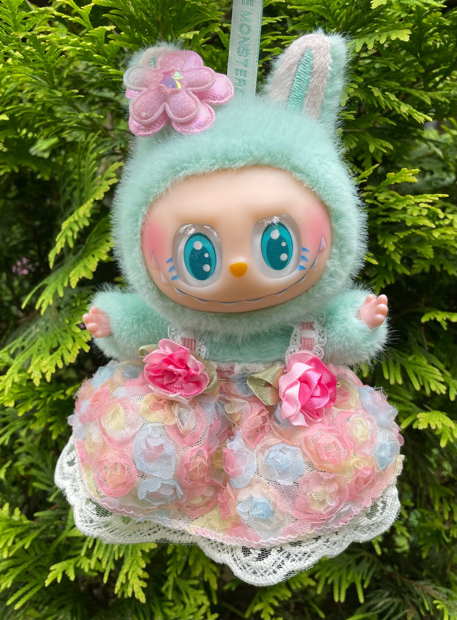 Лабубу Бал Hand made мягкая игрушка серия Labubu Seat Лето 15см