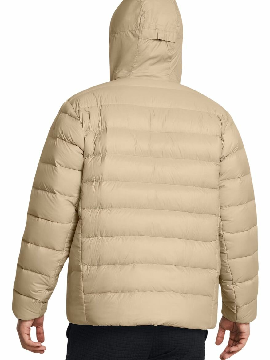 Куртка спортивная Under Armour LEGEND DOWN HOODED JACKET, размер MD Tall, бежевый — фото 1