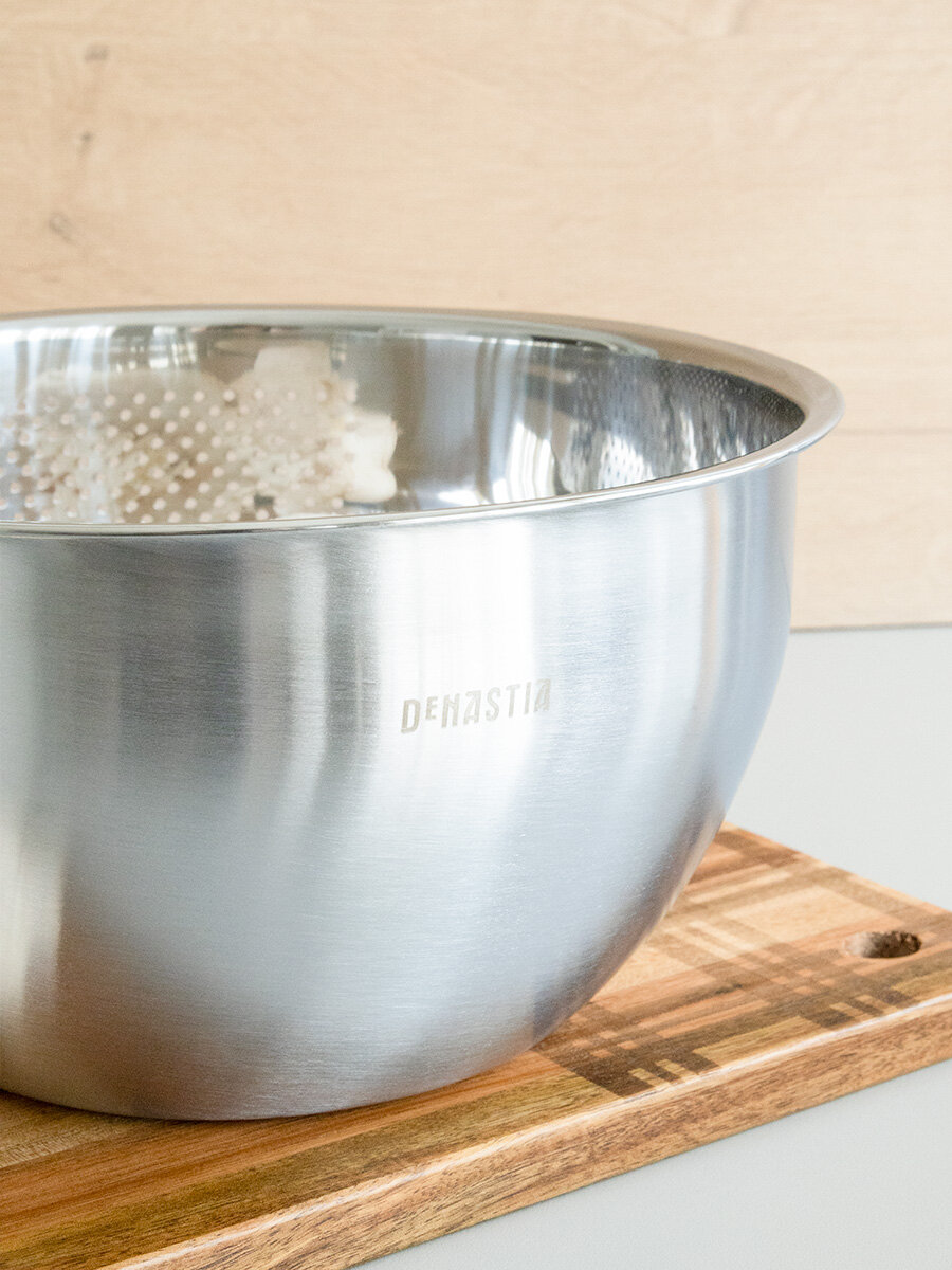 Дуршлаг DeNASTIA 22x15x8см, нержавеющая сталь, цвет серебристый — фото 1