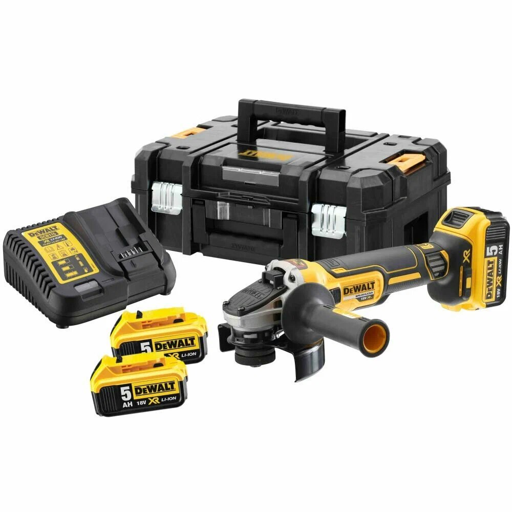 Аккумуляторная шлифмашина бесщеточная УШМ DEWALT 18В XR 125мм DCG405P3-QW