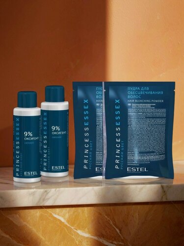 Изображение товара Набор Princess Essex для обесцвечивания by ESTEL: пудра обесцвечивающая 30г - 2 шт, оксигент 9% 60мл - 2 шт