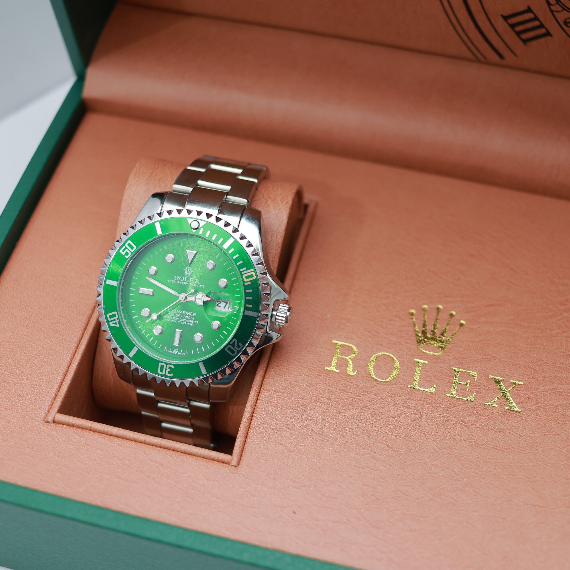 Наручные часы, зеленый/серебристый