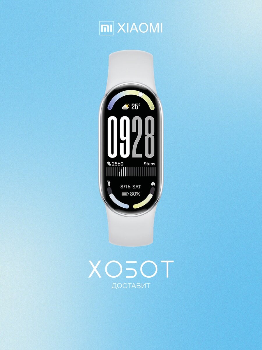 Фитнес-браслет Xiaomi Smart Band 10 серебристый (BHR07PSGL)