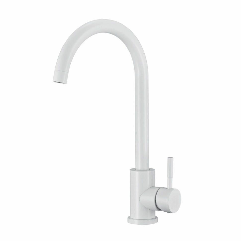 Смеситель для кухни Olive's Balear 13435-1BLW, нержавеющая сталь, поворотный излив