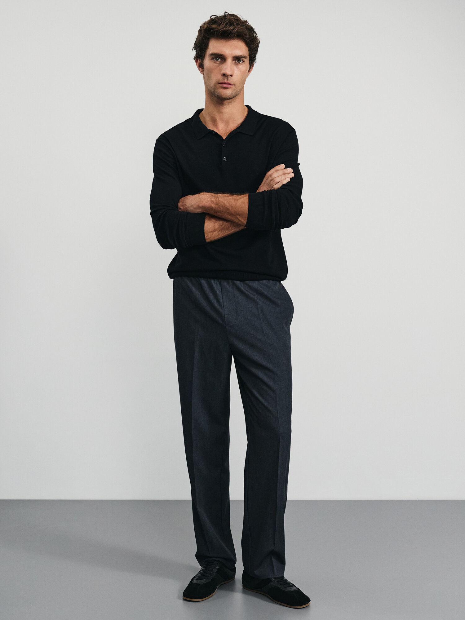 Брюки Zarina Man, размер L (RU 50), темно-серый меланж