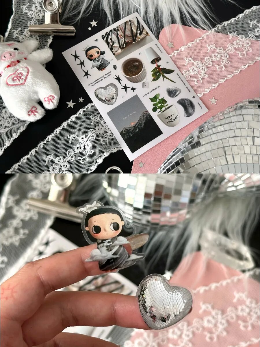 Стикеры виниловые прозрачные 'ikigai’, 10,5х15 см — фото 1