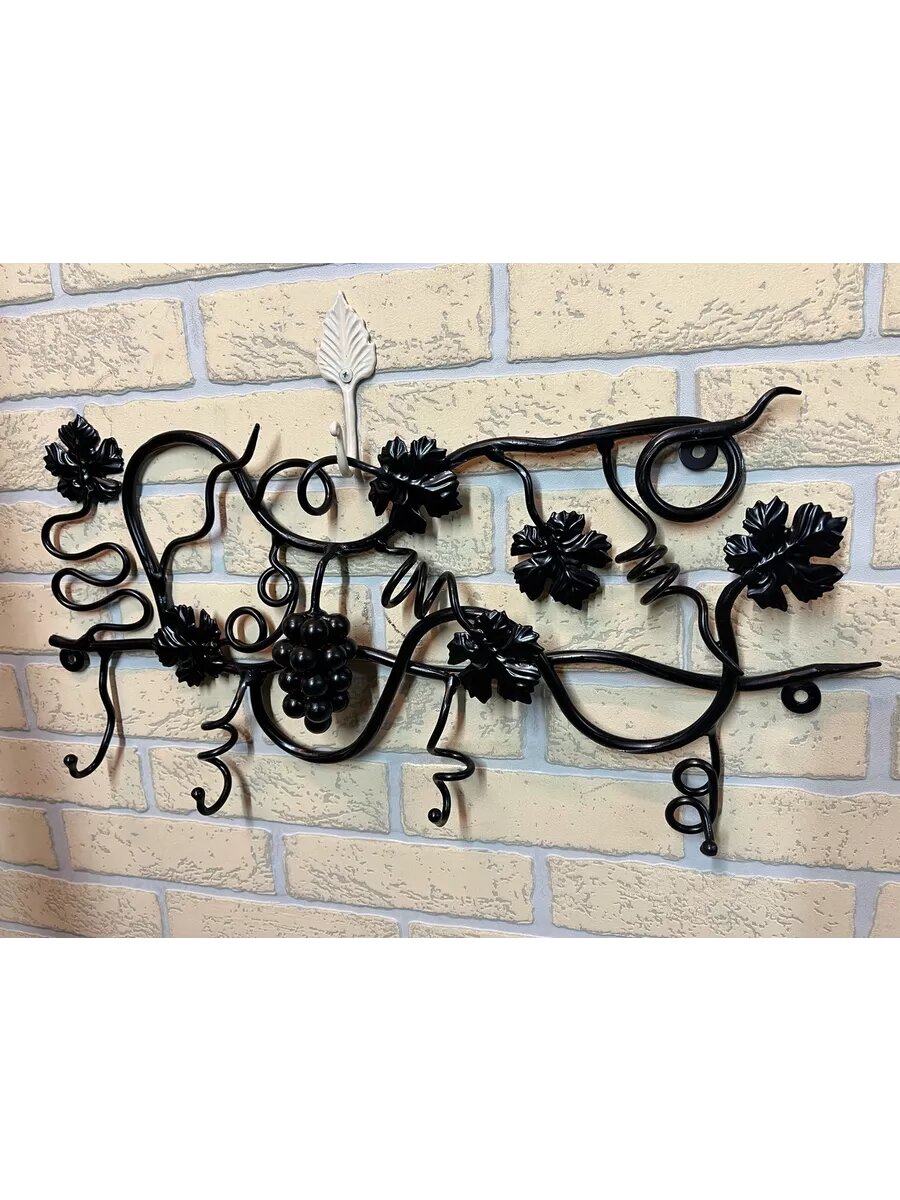 Вешалка ключница настенная, Студия кованой мебели Нива, цвет черный — фото 1