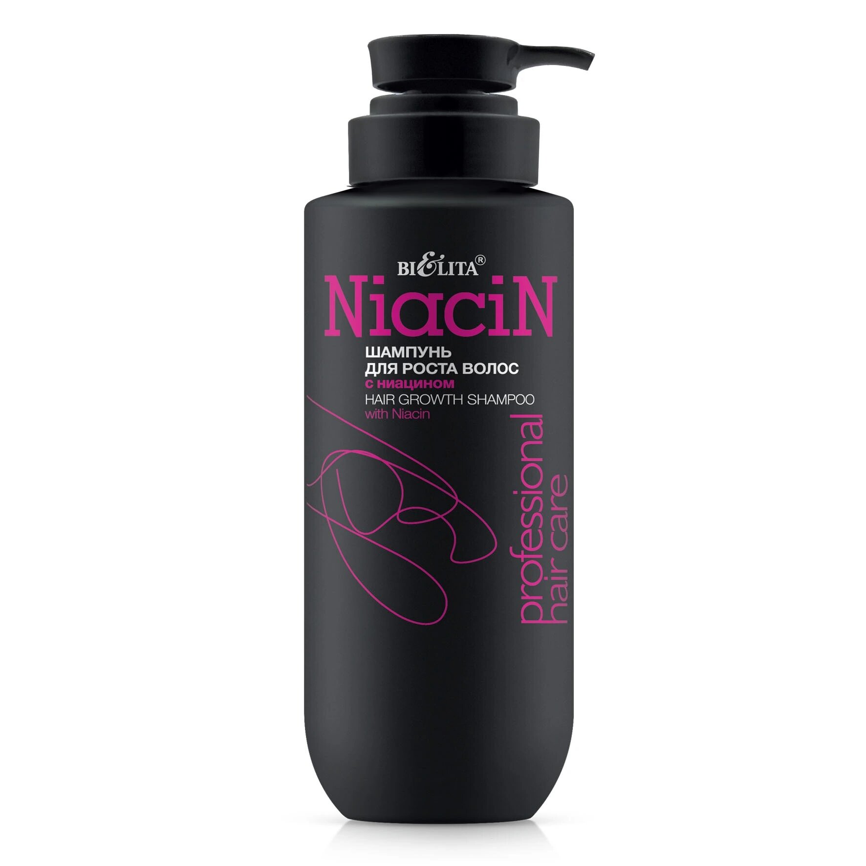Шампунь для волос PRO Hair Care, рост волос с ниацином, 500 мл, Белита