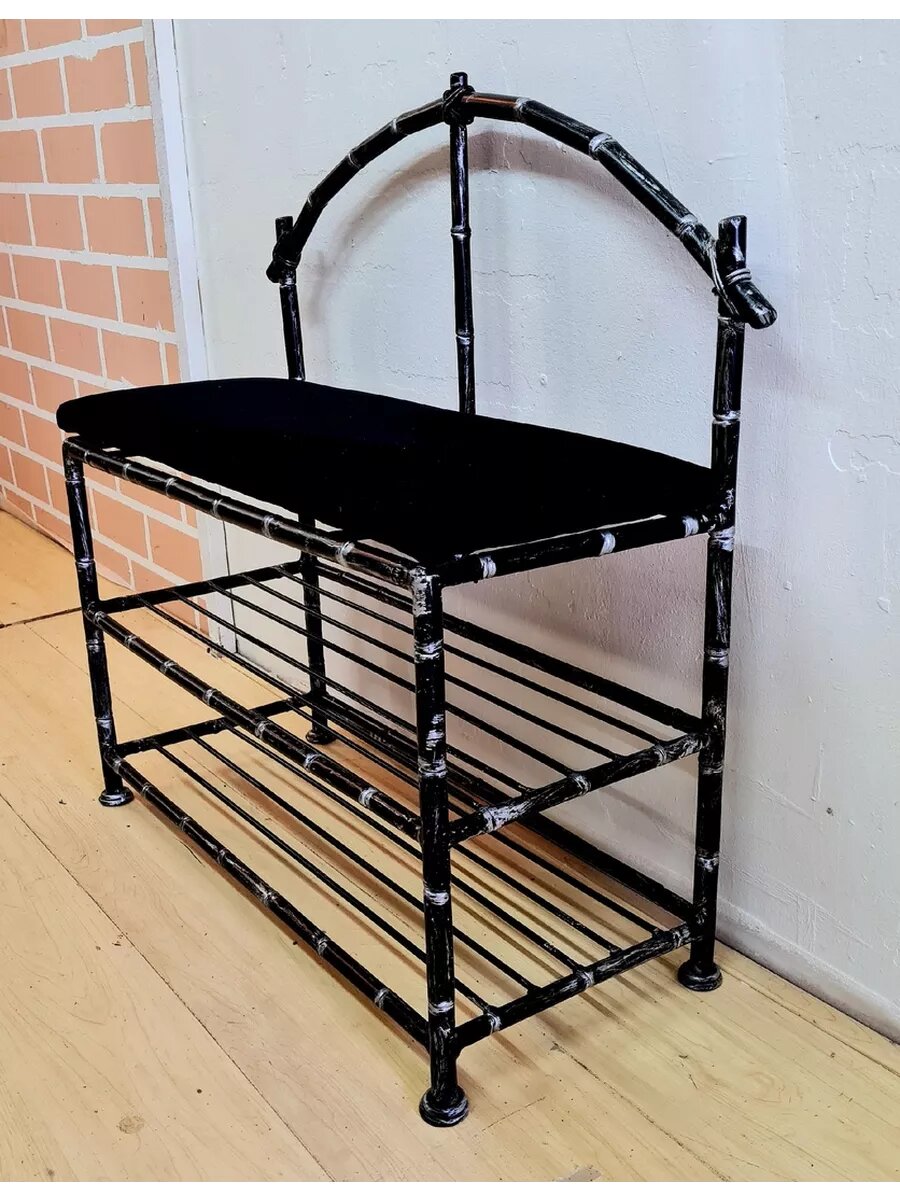 Кованая банкетка №36, Студия кованой мебели Нива, цвет черный — фото 1