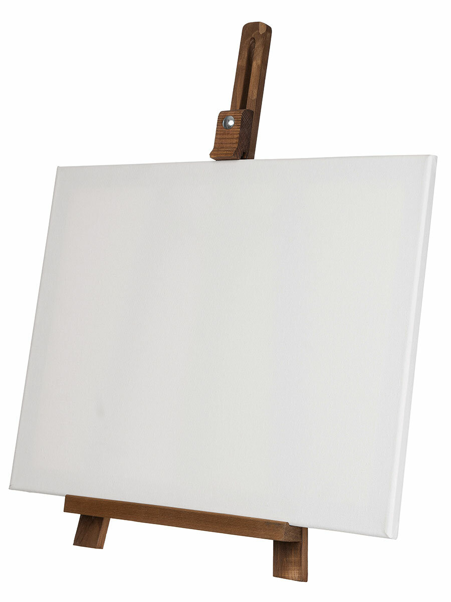 Мольберт Лира настольный Малевичъ, мини мольберт деревянный коричневый — фото 1