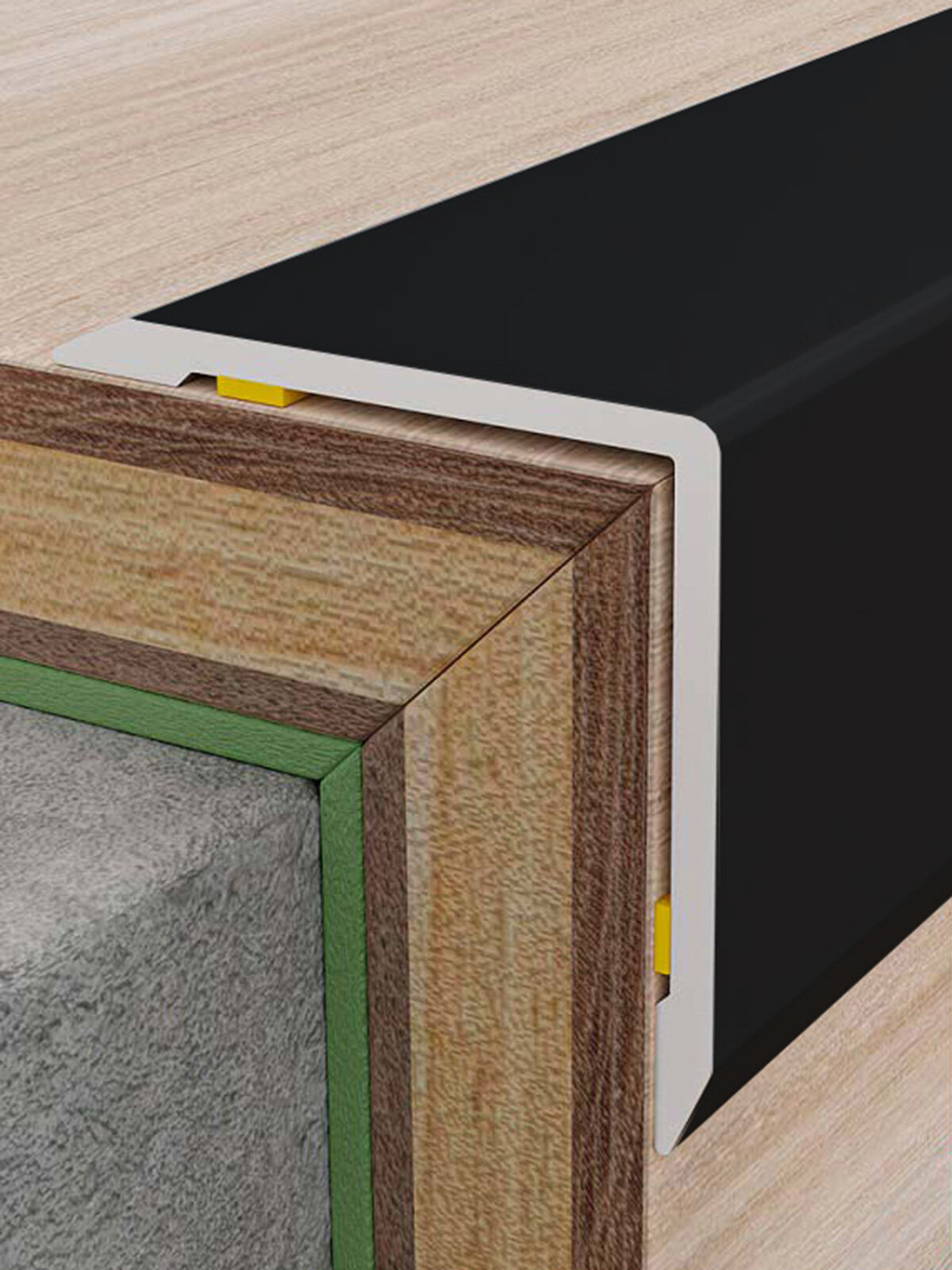 Уголок самоклеющийся 20х20 мм длина 27 м Русский профиль алюминиевый черный матовый