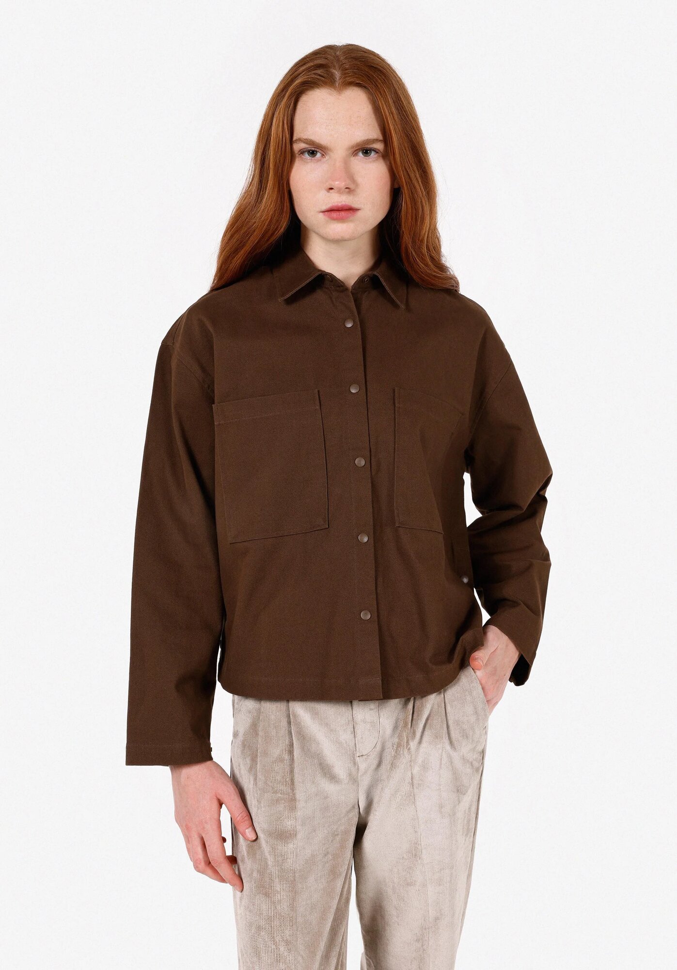 Рубашка COLIN'S, размер M-L, коричневый