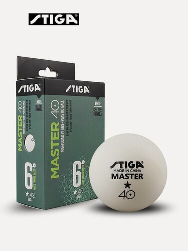 Изображение товара STIGA MASTER 1* звезда 6 шт. мячи для настольного тенниса 40