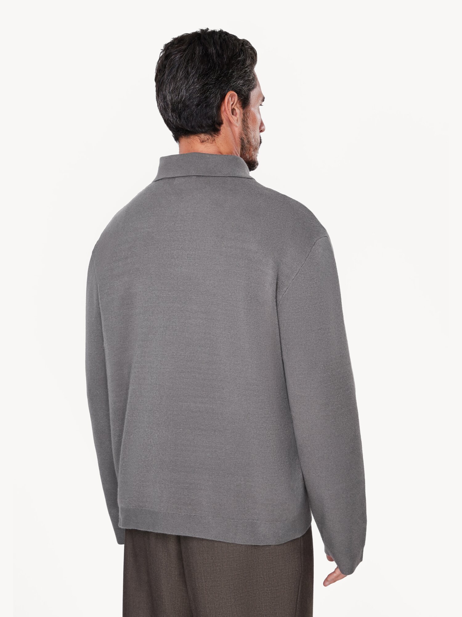 Свитер MUTED с воротником поло, размер XL, , серый — фото 1