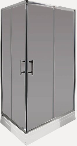 Изображение товара Душевой уголок Parly QZ81S с поддоном, стеклянный, 80x100, прямоугольный, с низким поддоном, раздвижной