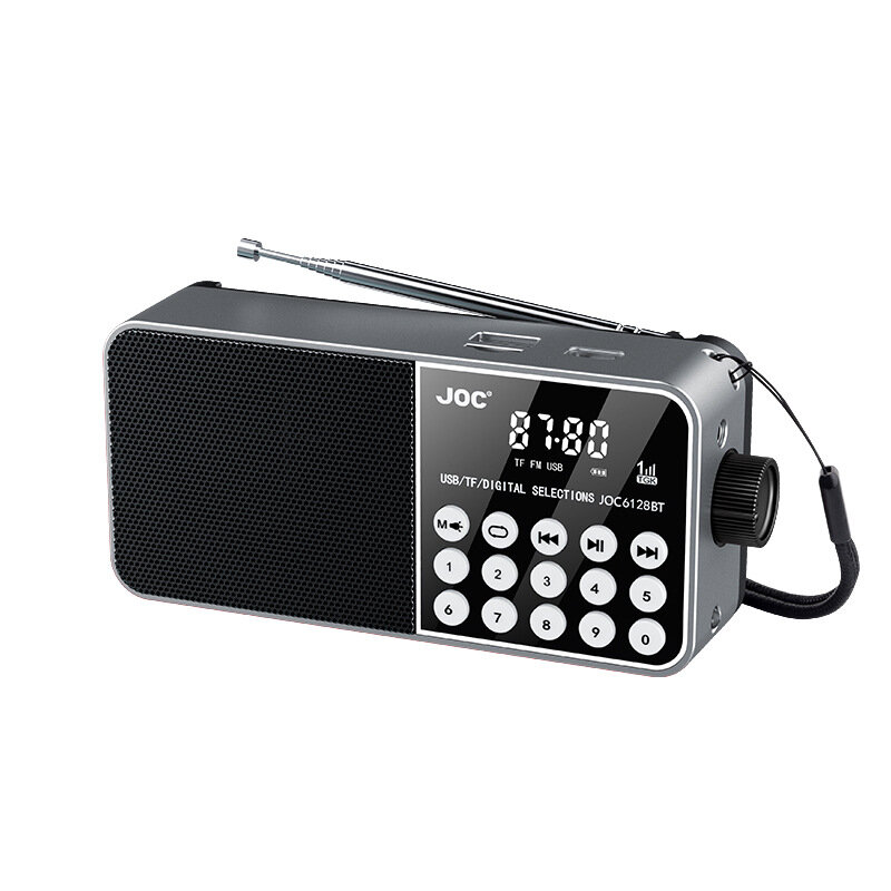 Радиоприемник цифровой JOC 6128BT с Bluetooth 5.4 USB/TF-плеером и LED-дисплеем