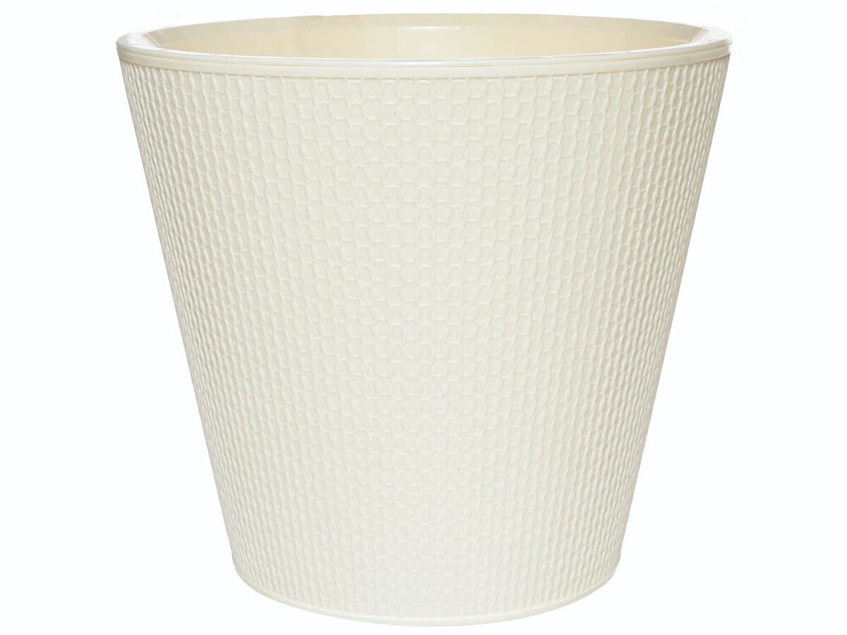 Цветочный горшок Velvet 16л на колесиках бежевый 33х30см