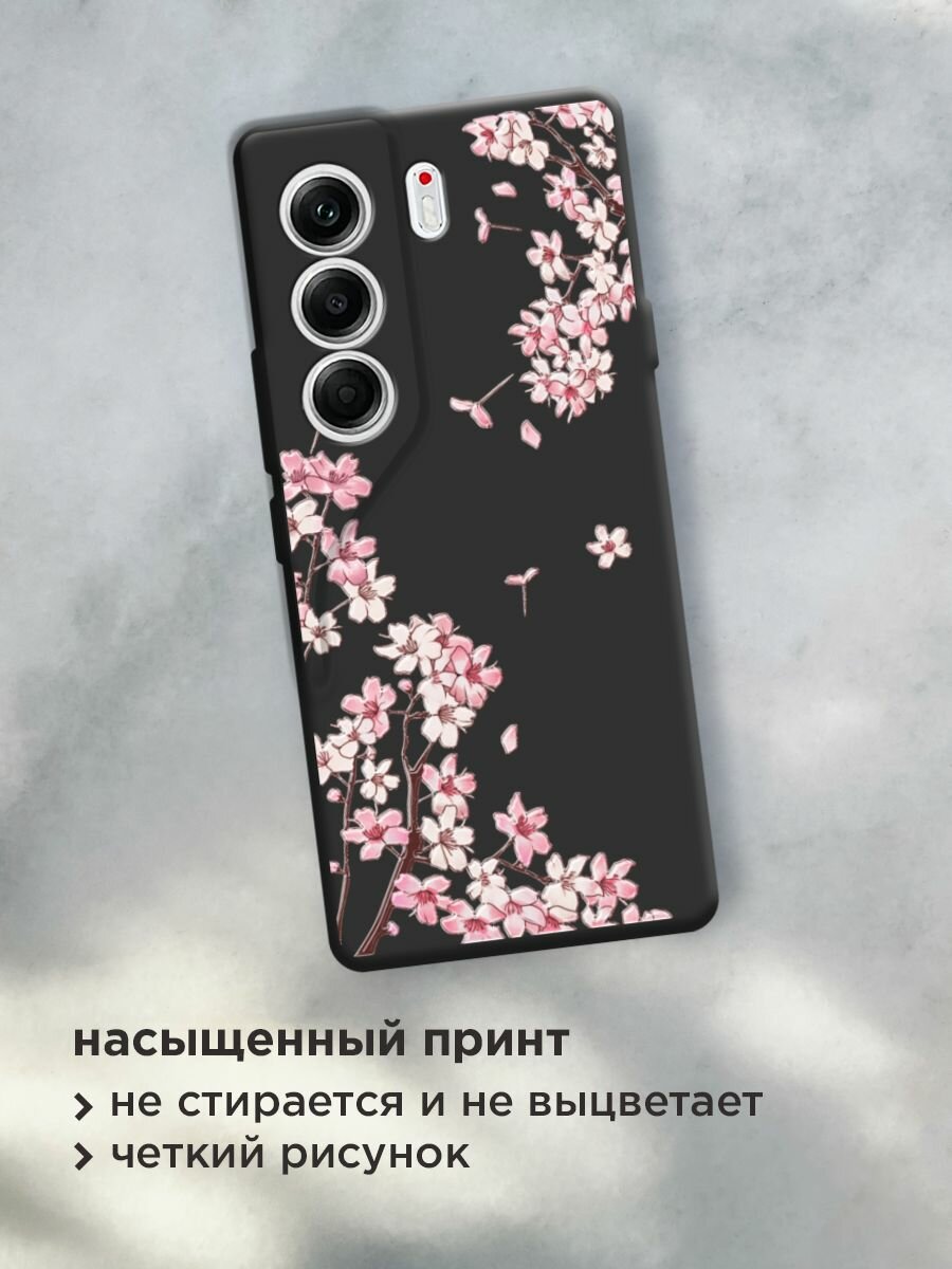 Чехол на Tecno Camon 40 Pro 4G / Текно Камон 40 Про с принтом "Ветви сакуры 5" — фото 1