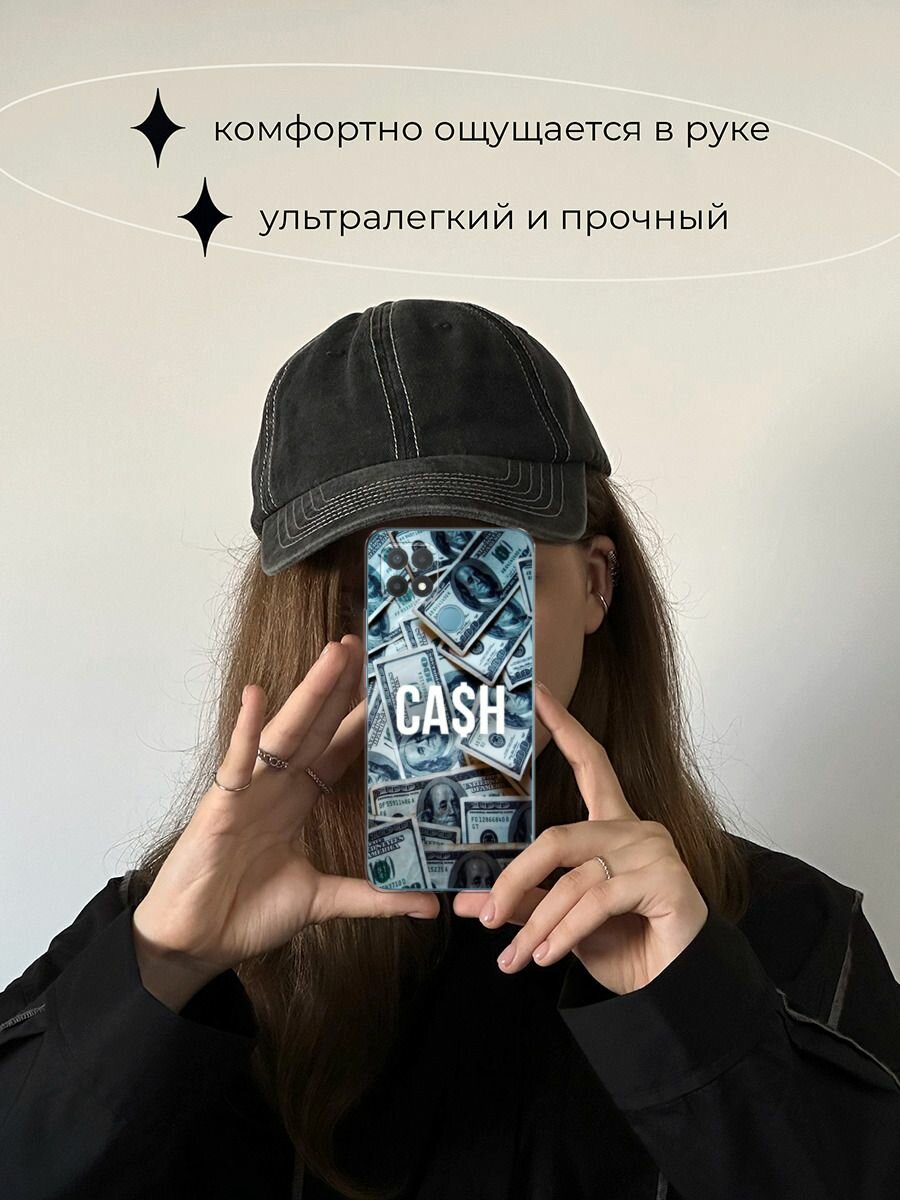 Силиконовый чехол на Oppo A15/A15s / Оппо А15/A15s с принтом "Cash" — фото 1