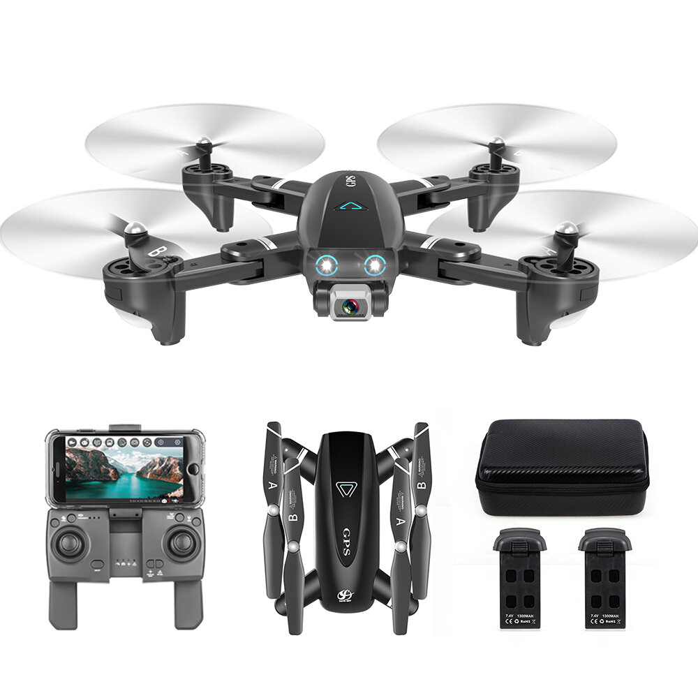 CSJ S167 Беспилотник с камерой 4K 5G WIFI FPV Way-point Flying Gesture Photos Video Auto Return Home RC Квадрокоптер 2 АКБ Ручная сумка Черный ABS 2.4G 8520 Motor  500м 80м 20км/ч 18мин 7.4V 1300mAh 206г 15*14*4.5см (сложен)