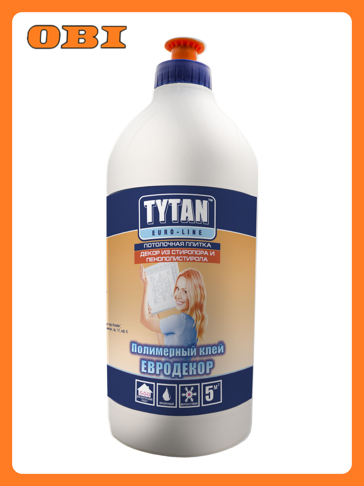 Клей TYTAN Euro-Line Евродекор полимерный прозрачный влагостойкий 250мл