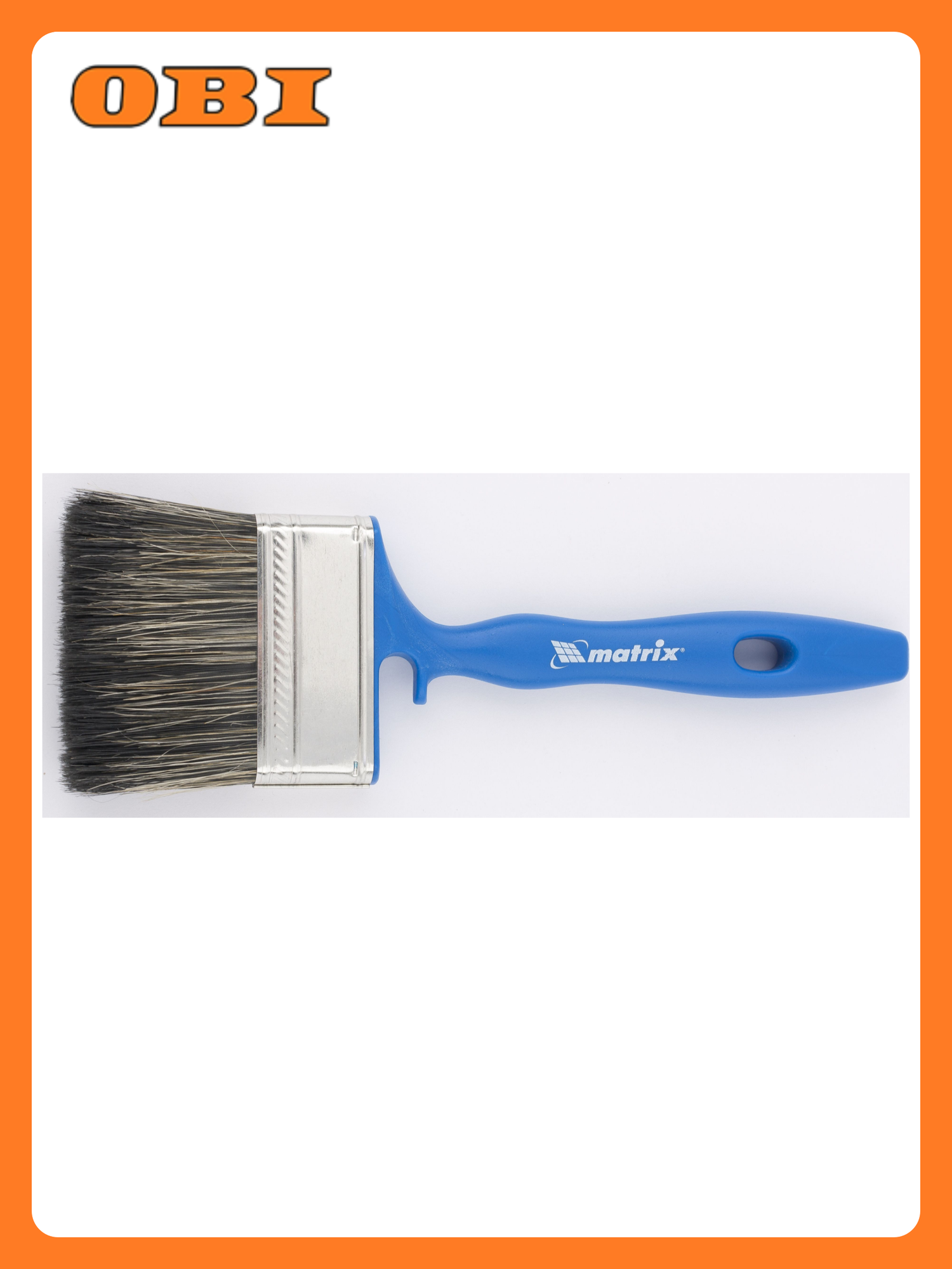 Кисть флейцевая для водных красок Matrix смешанная щетина 75х17 мм