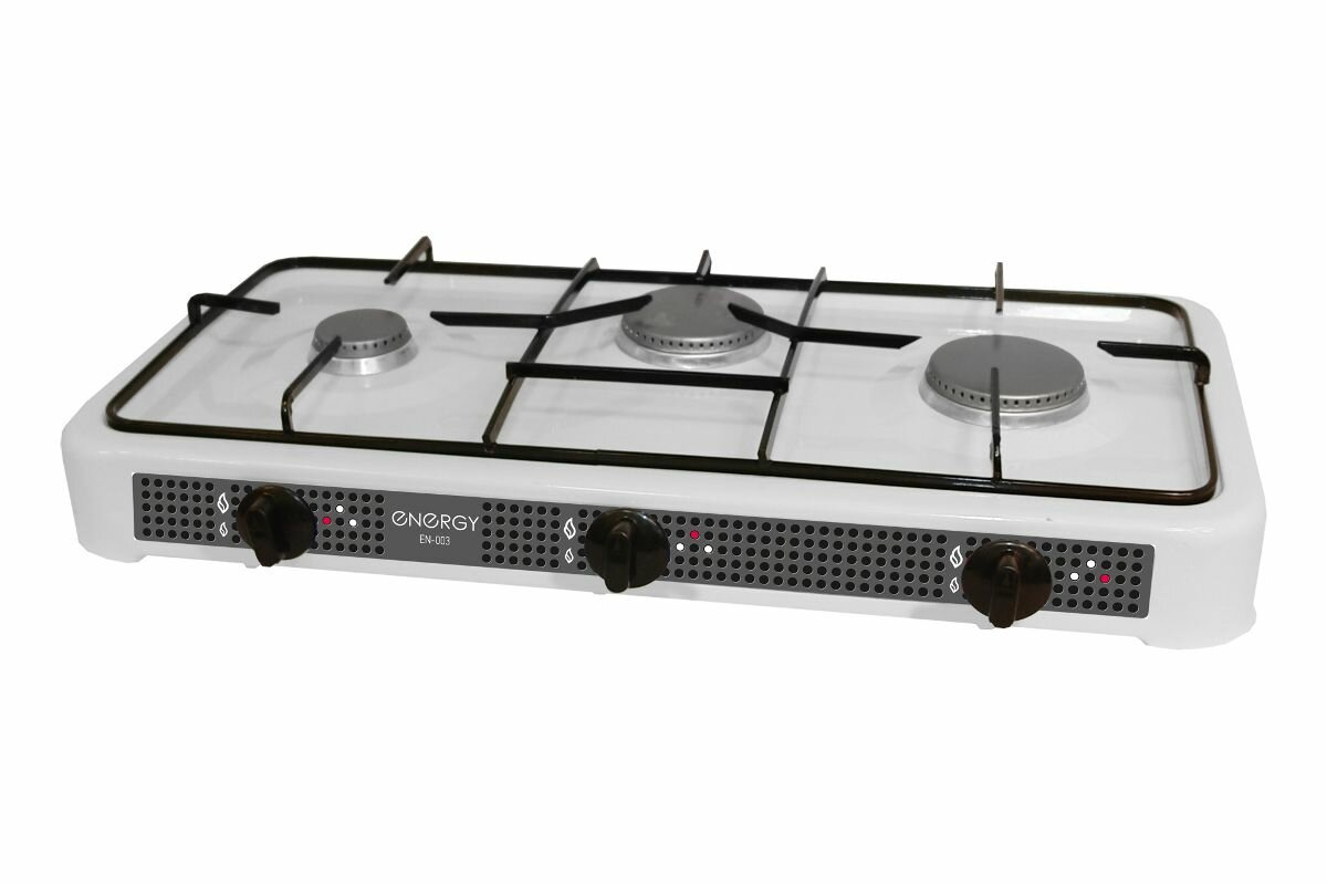 Плита газовая Energy EN-003 эмалированная сталь 3 конфорки 58x31x7 см белая