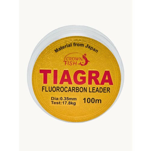 Леска рыболовная Tiagra флюрокарбон, 100 м, разрывная нагрузка до 17.80 кг