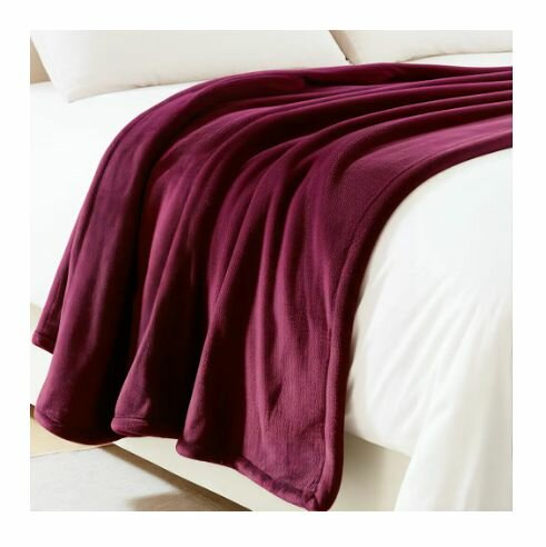 Плед Flandria 200x220 см микрофибра цвет темно-бордовый