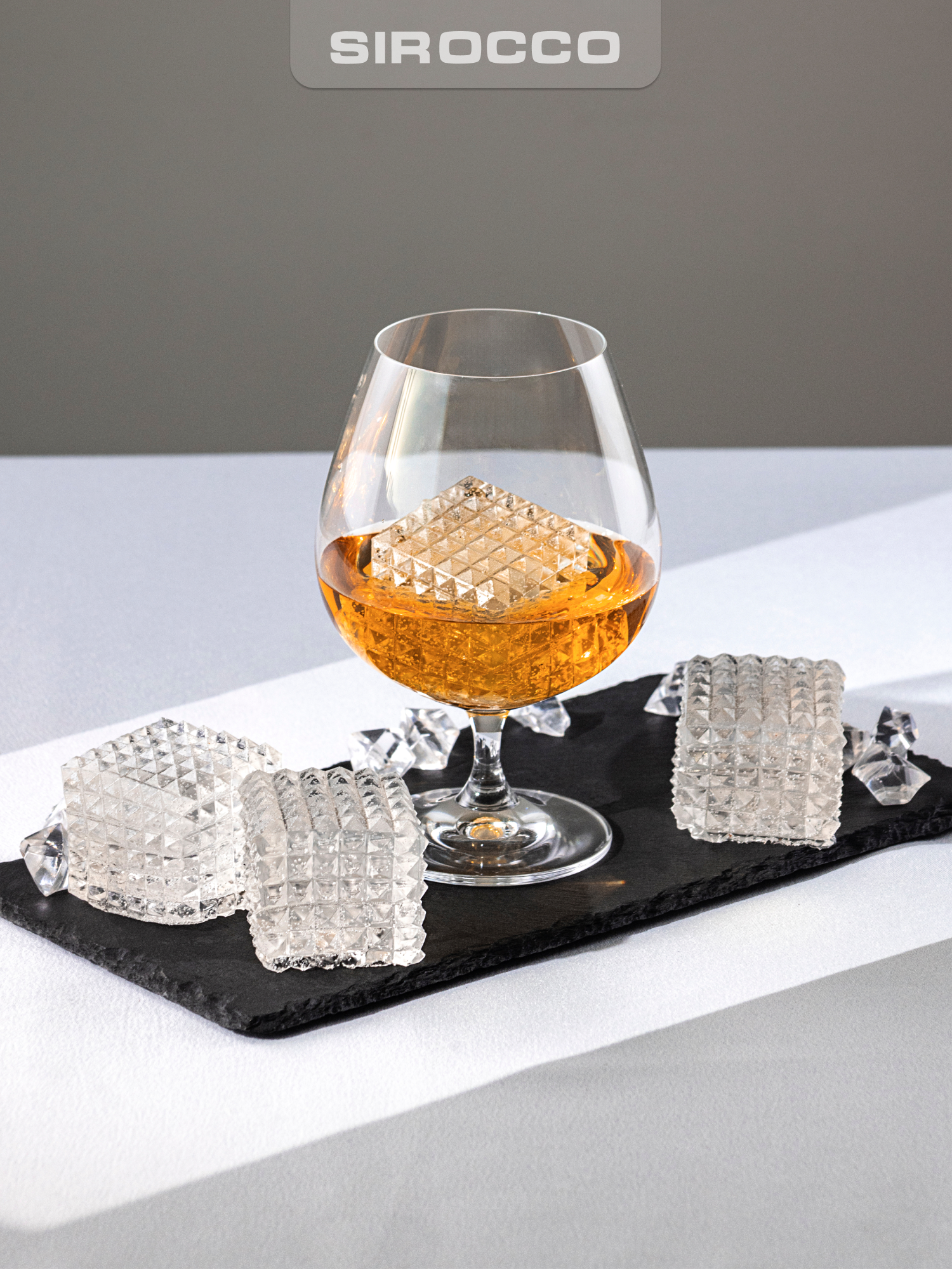 Форма для льда SIROCCO "STRONG" силиконовая, 4 ячейки, кубики — фото 1