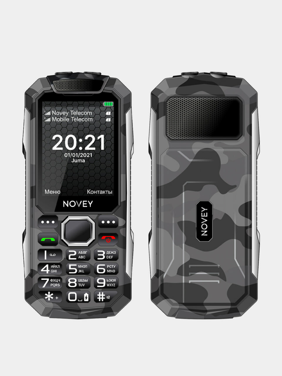 Мобильный телефон Novey T250 Tank 2-SIM карты,1-SD Card Черный