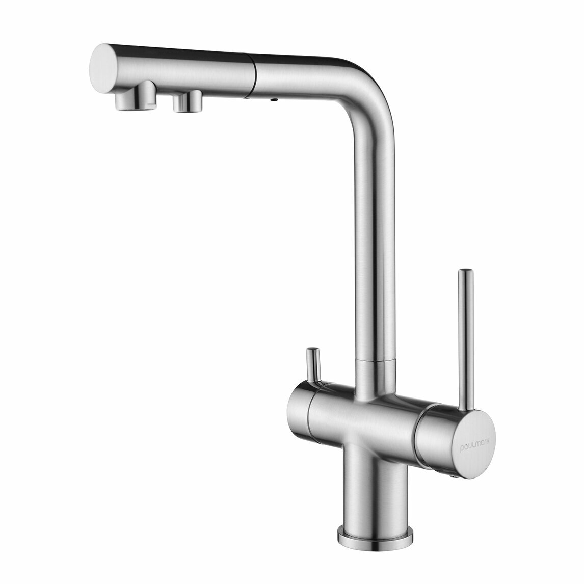 Смеситель Paulmark SERPENTINE Se213222-BS брашированная сталь с подключением к фильтру