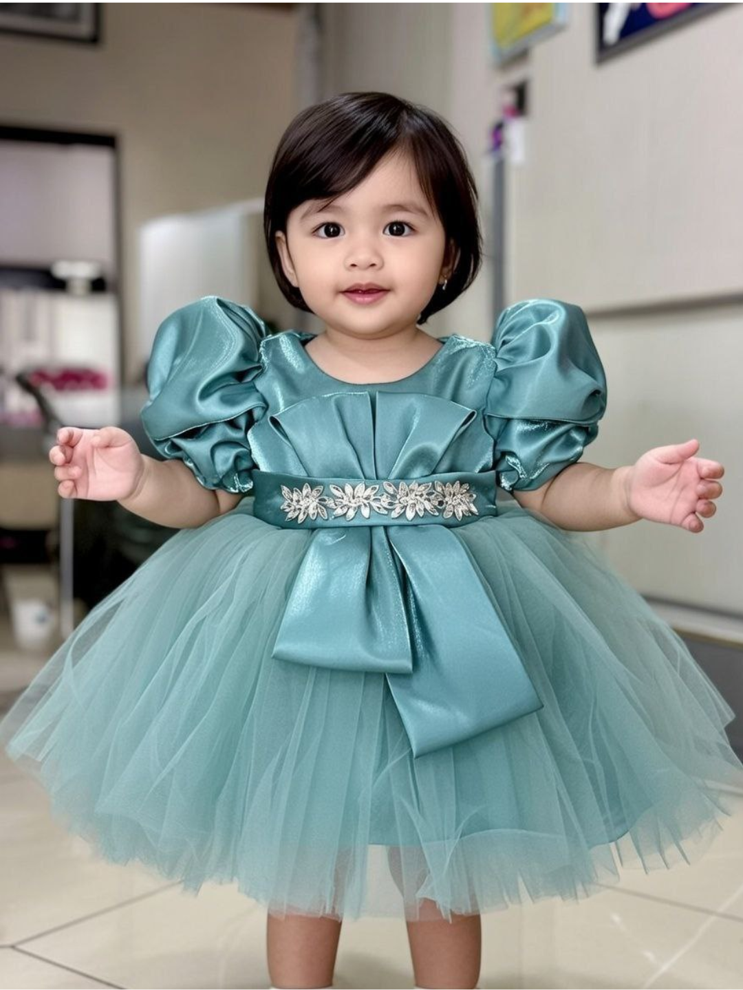 Платье, размер 80-110, морской — фото 1