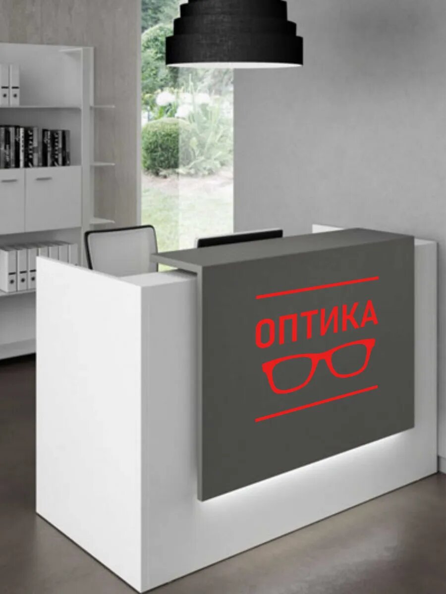 Наклейка на витрину оптика — фото 1
